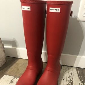 Red Hunter Boots